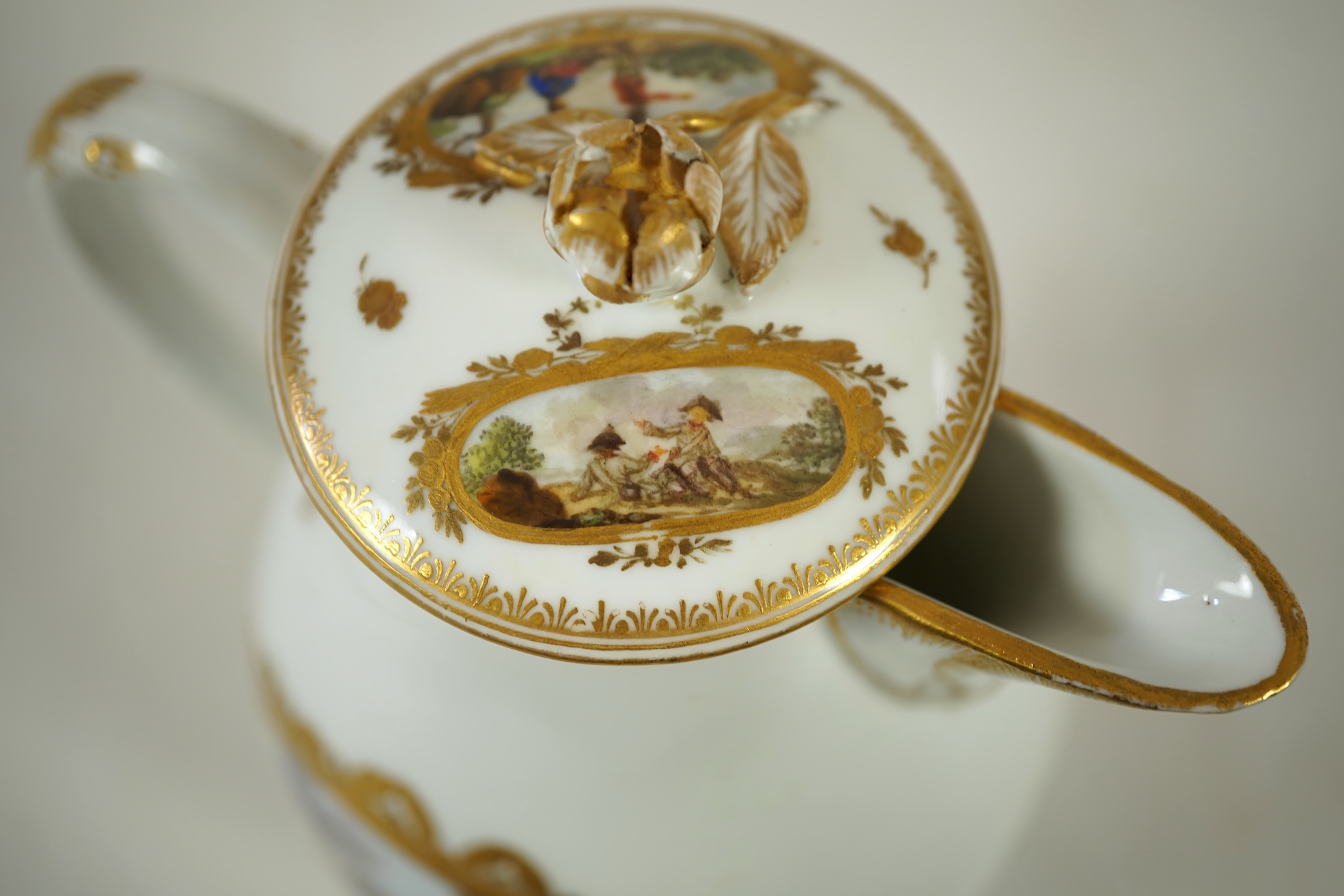 A Meissen covered jug, Marcolini period, c.1790